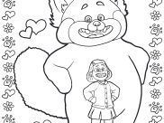 Turning Red Coloring Pages for Kids