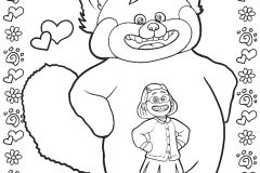 Printable Turning Red coloring sheets for Kids