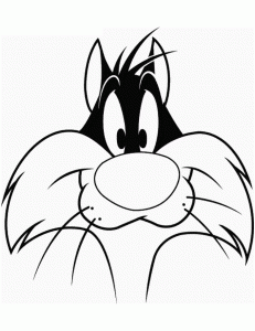 Free coloring pages of Tweety and Big Kitty