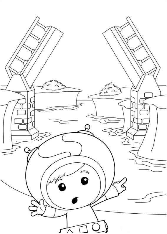 Umizoomi drawing to color, easy for children