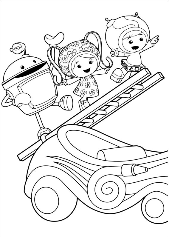 Simple Umizoomi coloring for children