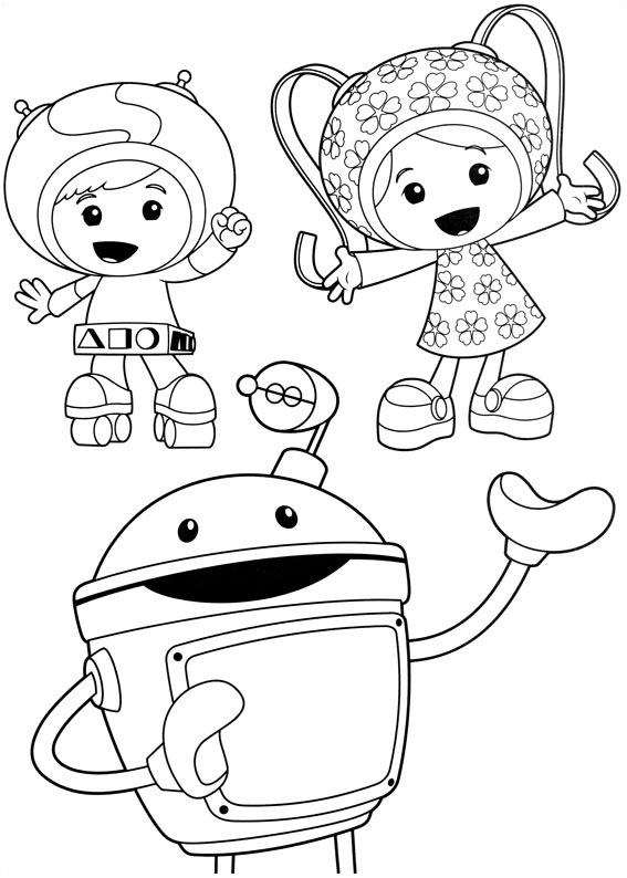 Image of Umizoomi to color, easy for children