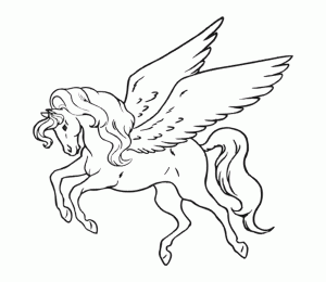 Coloring page unicorns to print for free