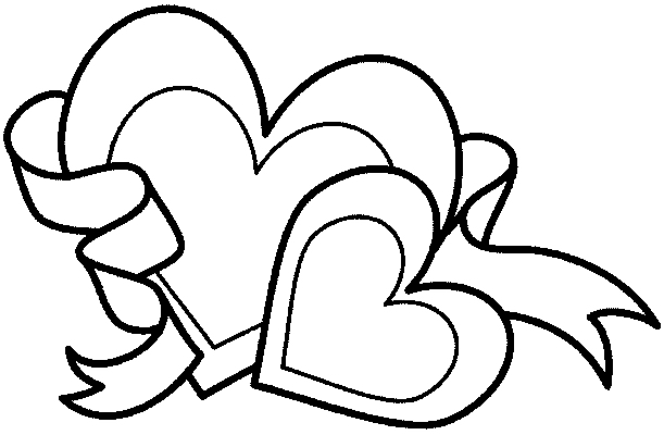 Valentine's Day heart coloring pages