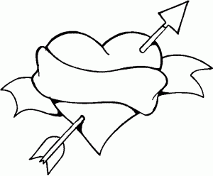Coloring page valentines day for children