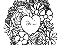 Coloring page valentines day to color for children