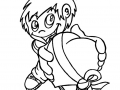 Printable Coloring Page for Kids : Valentines day to print
