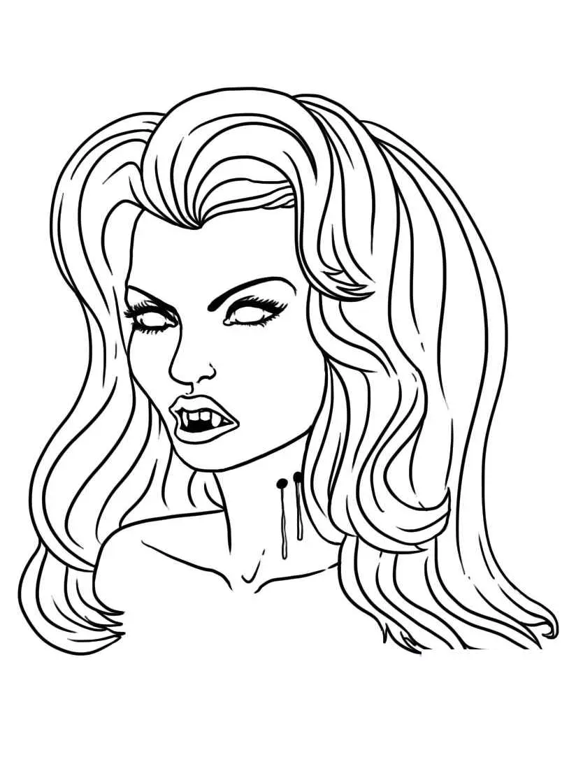 Free vampires drawing to print and color