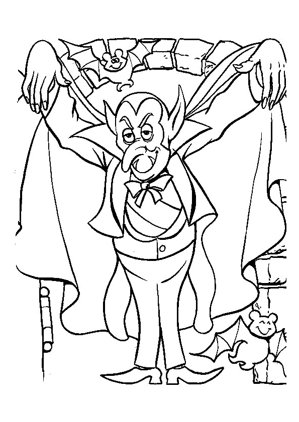 Vampires coloring page to print and color