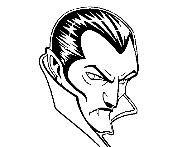Vampire coloring page for kids