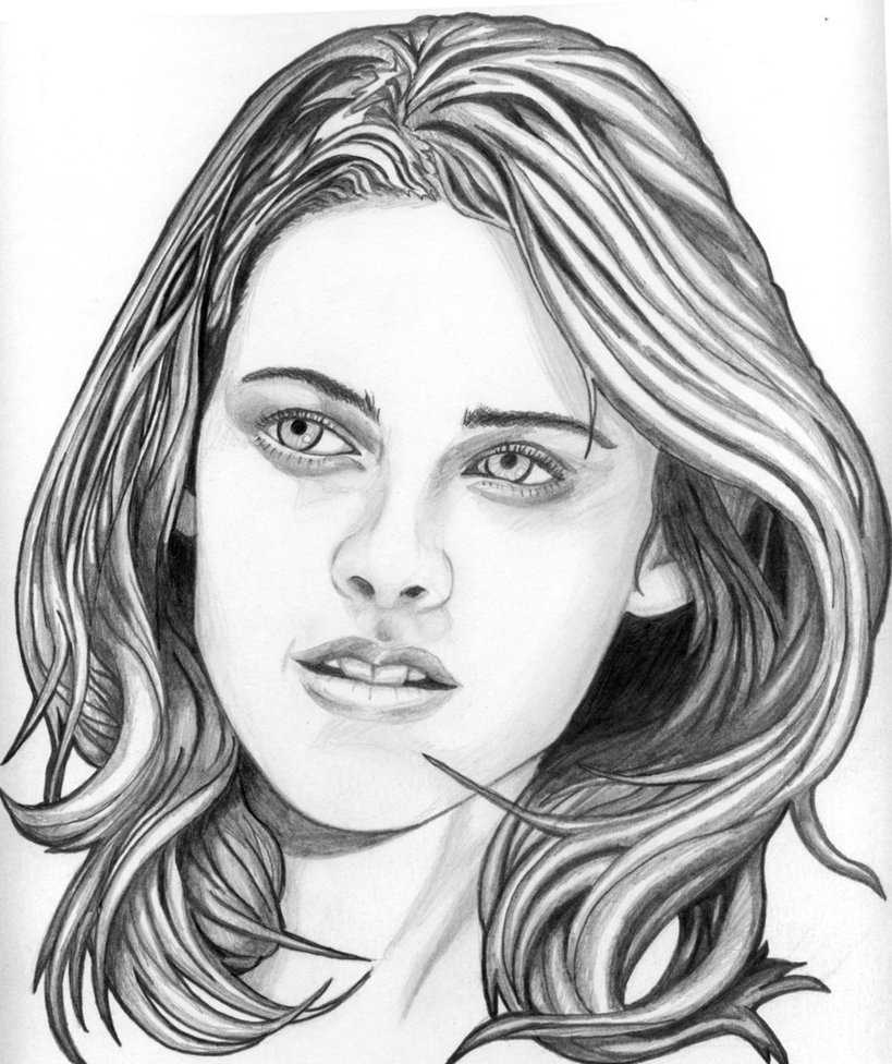 Coloriage de Bella Swan (Kristen Stewart) de Twilight