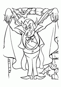 Vampires coloring pages for kids