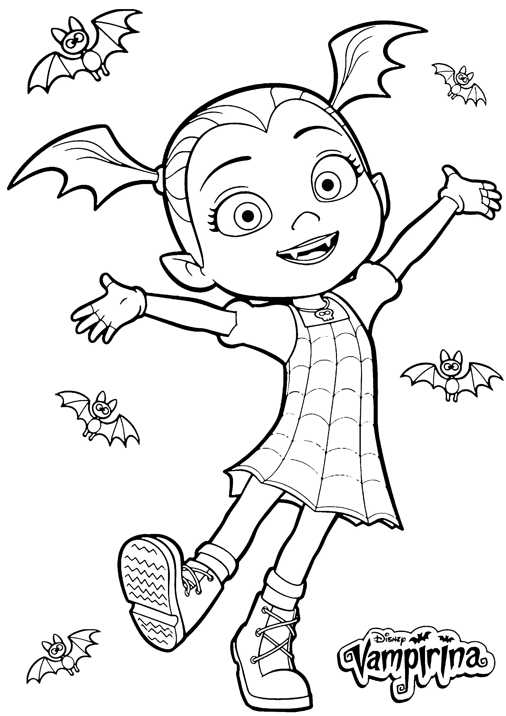 The lovely Vampirina (Printable Coloring Page for Kids)