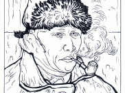 Vincent Van Gogh Coloring Pages for Kids