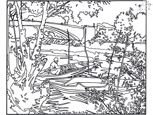 Vincent Van Gogh : Van Gogh coloring page for children