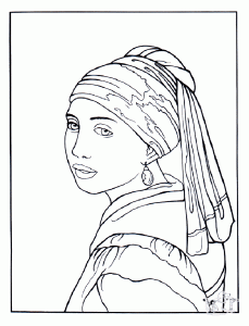 Coloring page vermeer free to color for kids
