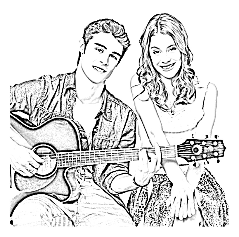 Violetta coloring page to print and color