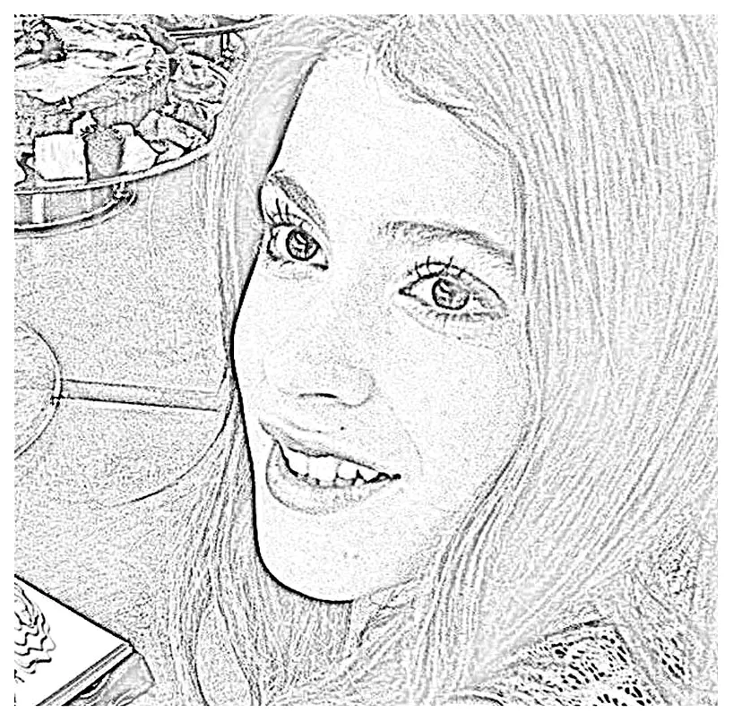 Violetta free to color for children