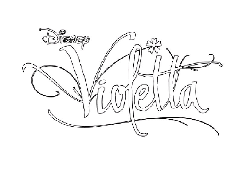 Simple Violetta coloring page for children