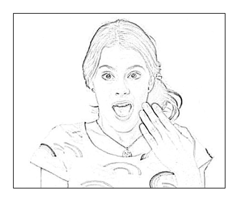 Simple Violetta coloring page to print and color for free