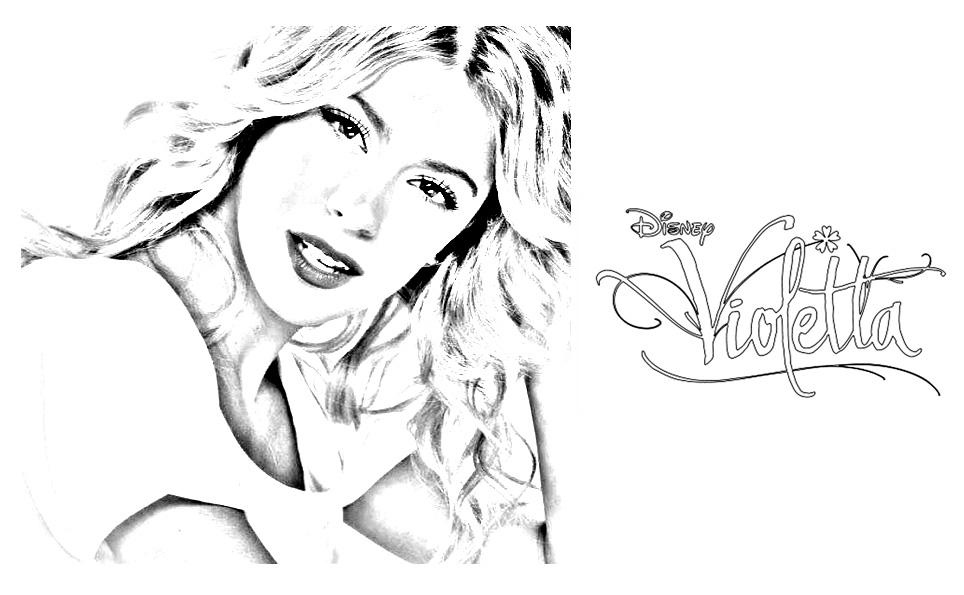 Violetta coloring page to print and color for free