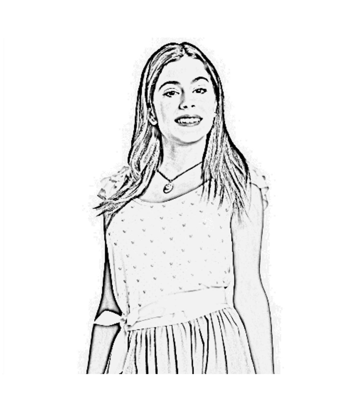 Printable Violetta coloring page to print and color