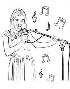 Coloring page violetta to print