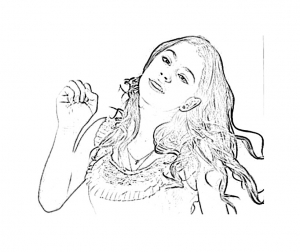 Coloring page violetta for children