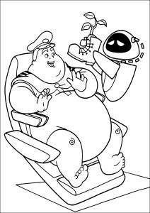 The plant in the boot (Wall E Coloring Page)
