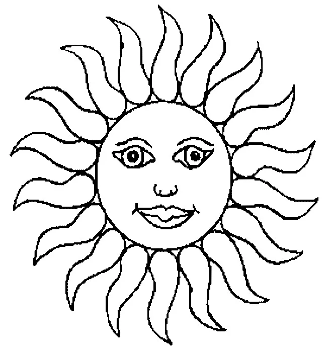 Simple sun coloring (Weather)