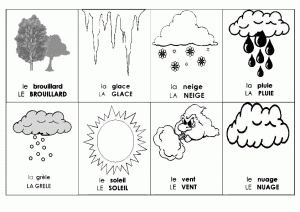 Coloring page weather to color for kids