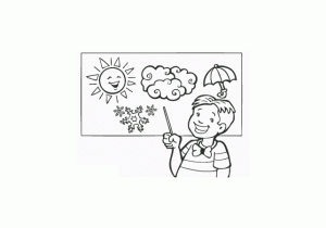 Coloring page weather to download