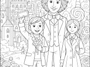 Printable Willy Wonka coloring sheets for Kids