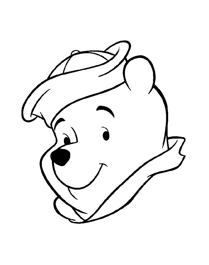 how to draw winnie the pooh face