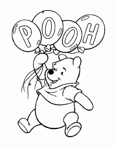 Coloring page winnie the pooh for kids