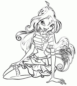 Coloring page winx free to color for children