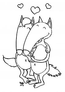 Coloring page wolf to download for free