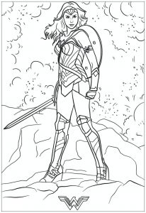 Printable Coloring Page for Kids : Wonder Woman