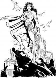 Printable Coloring Page for Kids : Wonder Woman