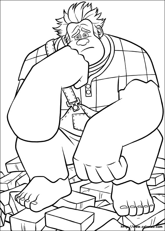 Picture Ralph a little sad to color