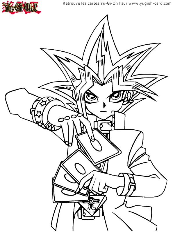 Easy free Yu Gi Oh coloring page to download