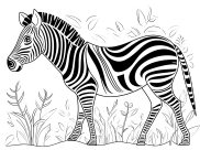 Zebras Coloring Pages for Kids