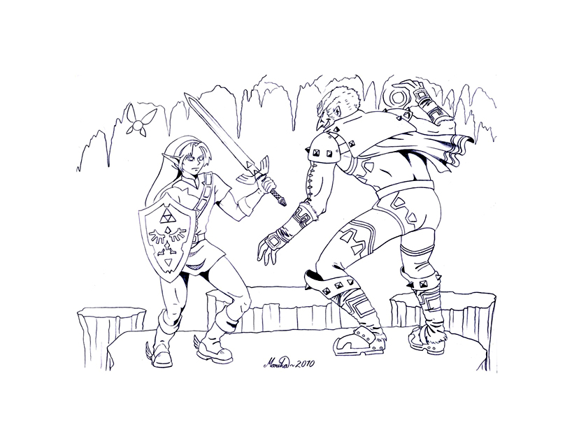 Zelda To Color For Children Zelda Kids Coloring Pages