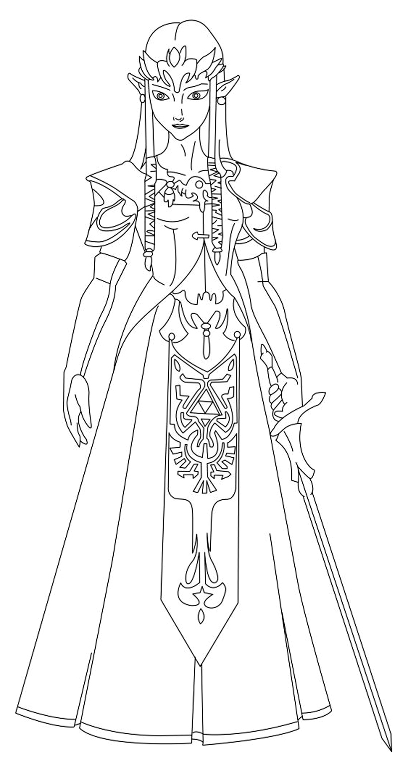 Zelda to download - Zelda Kids Coloring Pages