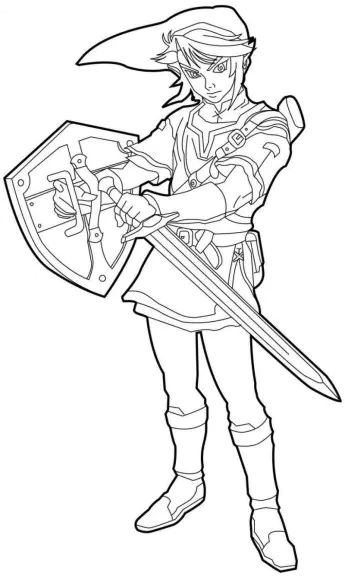 Zelda coloring page to download