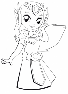 Coloring page zelda to download