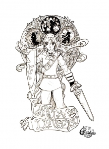 Zelda coloring page for kids