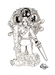 Zelda coloring pages for kids