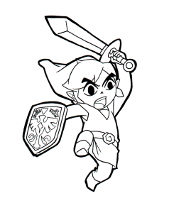 Coloring page zelda to color for kids