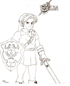 Image of Zelda to print and color